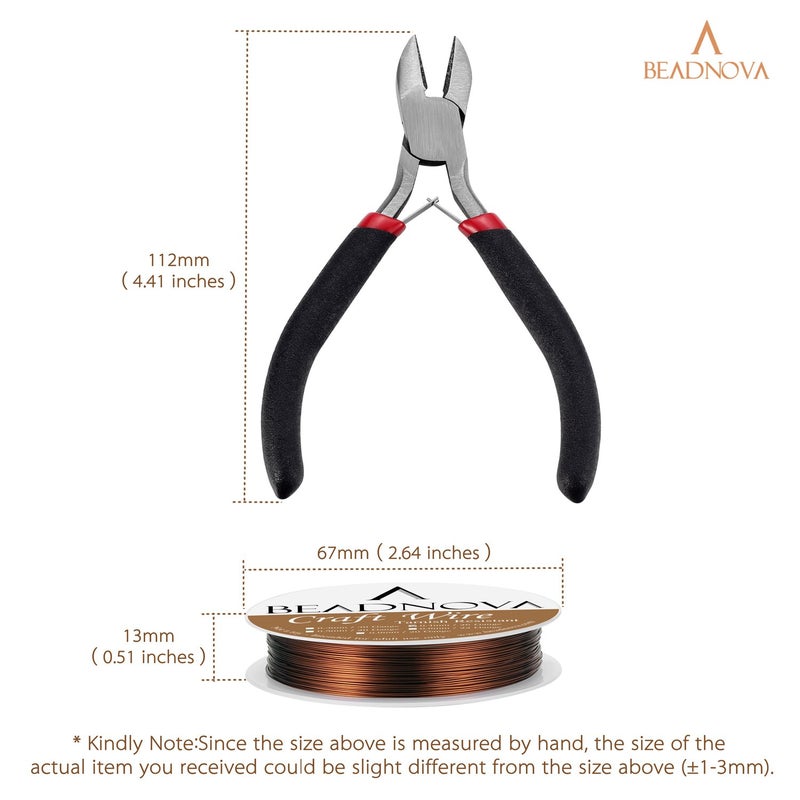 BEADNOVA Craft Wire Jewelry Beading Wire Tarnish Resistant Copper Wire for Jewelry Making with Cutting Pliers (5pcs, 26 Gauge) - Image 3