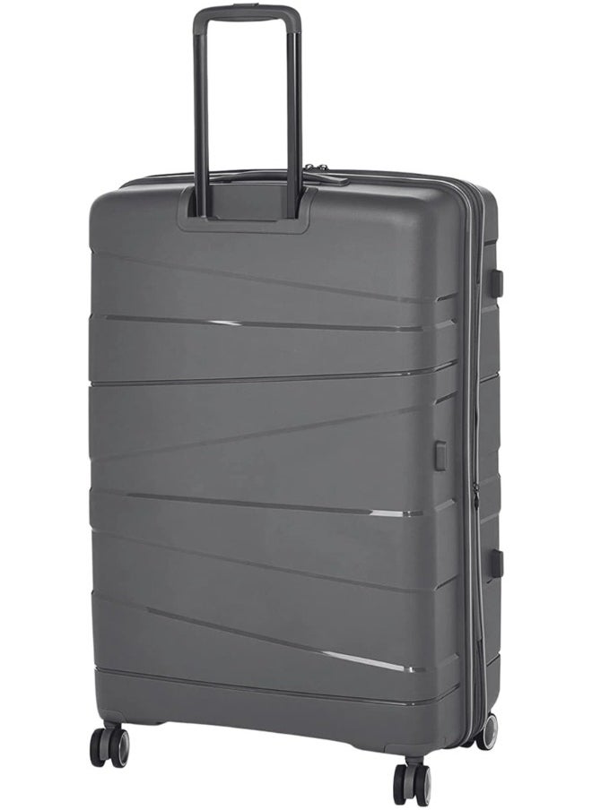 pierre cardin - Pierre Cardin UNBREAKABLE Luggage Zurich Collection Suitcase For Travel, International Lock, ANTI Theft Double Zipper luggage Large (Grey) - Image 1