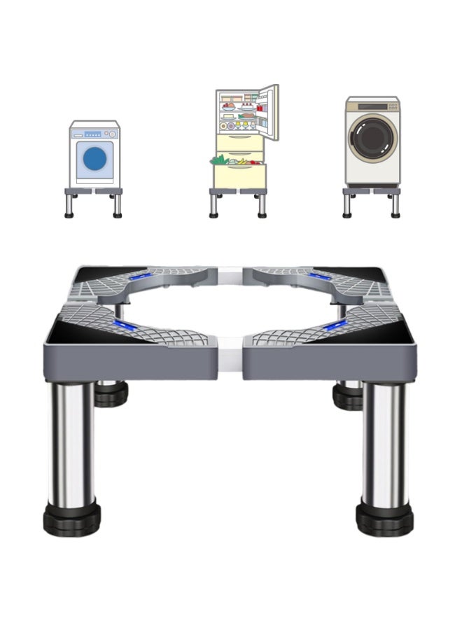 YelaJoy Washing Machine Stand, 4Legs Adjustable Washer Stand Height( 18-21cm ), Washing Machine Base Fridge Stand Width 40-60 cm for Washer Cookers, Fridges, Max Load 150KG - Image 1