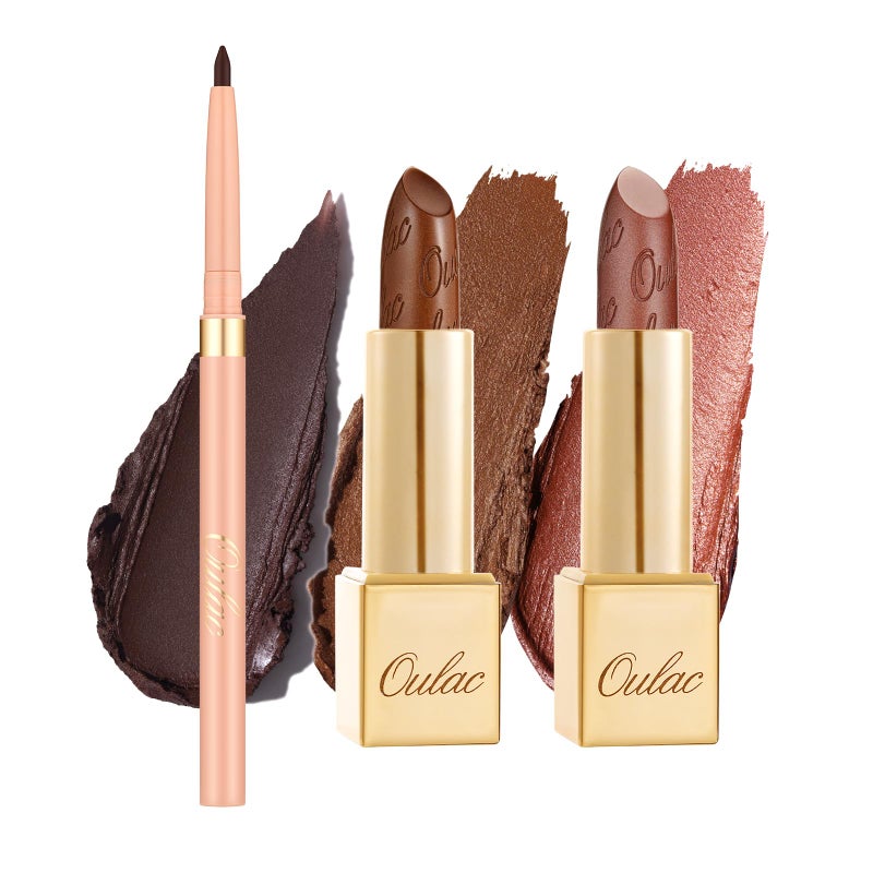 Oulac Red Lipstick Christmas Gifts for Women - Metallic 3D Shine Lightweight Hydrating Formula, High Impact Lip Color, Full Coverage Lip Makeup, Cherry Bomb(12) - Image 1