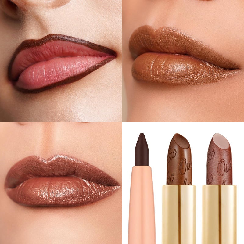 Oulac Red Lipstick Christmas Gifts for Women - Metallic 3D Shine Lightweight Hydrating Formula, High Impact Lip Color, Full Coverage Lip Makeup, Cherry Bomb(12) - Image 3