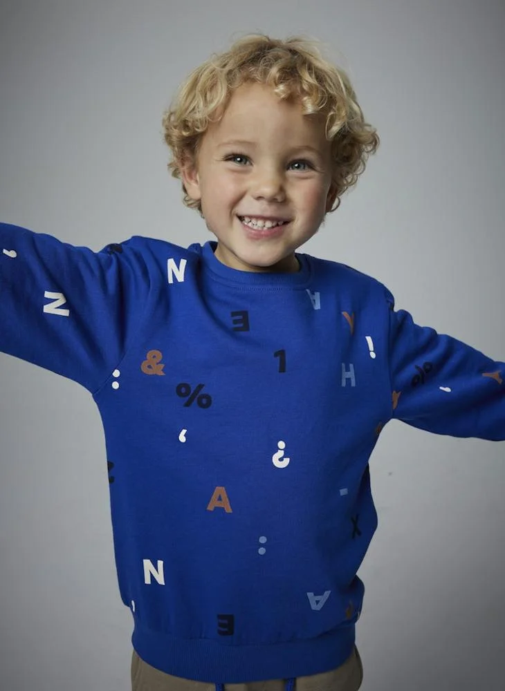 NAME IT Kids Printed Crew Neck Sweatshirt