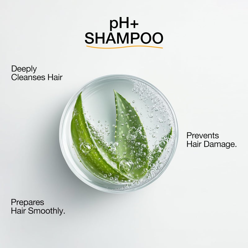 GK HAIR pH+ Pre-Treatment Clarifying Shampoo For Preps Hair Deep Cleansing Removes Impurities -With Aloe Vera Vitamins & Natural Oils All Hair Types Men and Women (Ph Shampoo 10.1 Fl Oz) - Image 4