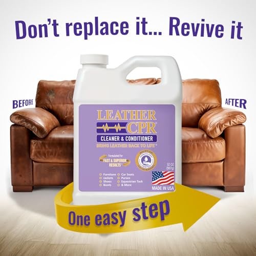 Leather CPR Leather Cleaner And Conditioner - Cleans, Conditions, Restores & Protects Leather Furniture, Handbags, Car Seats, Interior, Jackets, Boots, Purses, Shoes, Couch, Saddles, Tack & More - Image 5