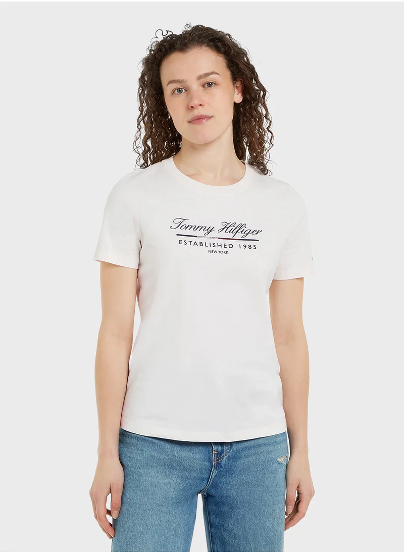 TOMMY HILFIGER Crew Neck Logo T-Shirt