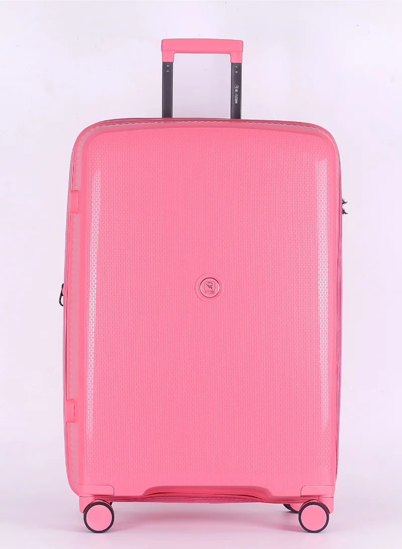 ريفلكشين ISTANBUL theme PP Suitcase, Durable, Lightweight Hardshell, Telescopic Handle,  Expandable Vertical Series Travel Luggage Trolley with 4 Quiet 360° Wheels and TSA Lock (24-Inch , Pink)