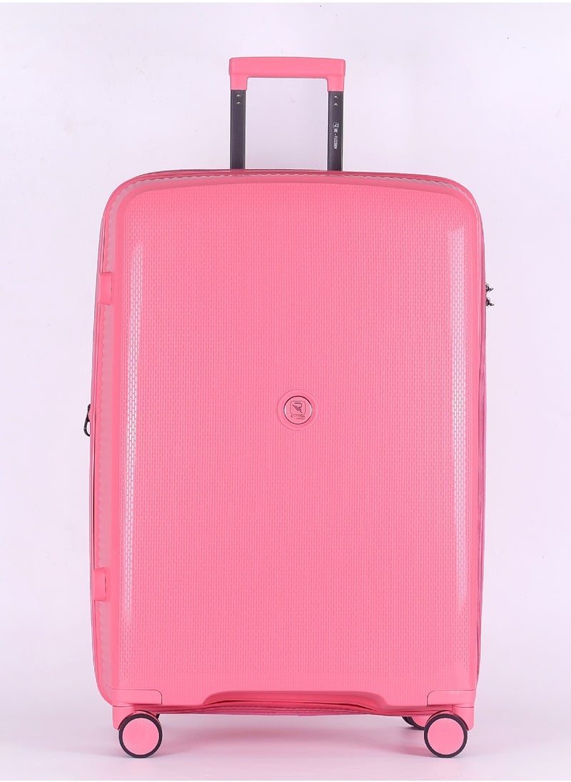 ISTANBUL theme PP Suitcase, Durable, Lightweight Hardshell, Telescopic Handle,  Expandable Vertical Series Travel Luggage Trolley with 4 Quiet 360° Wheels and TSA Lock (24-Inch , Pink)