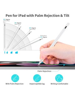 Generic Stylus Pen for iPad with Palm Rejection, Active Pencil Compatible with (2018-2022) iPad Pro 11 & 12.9 inch, iPad 9th/8th/7th/6th Gen, iPad Air 5th/4th/3rd Gen,iPad Mini 6th/5th Gen  - Image 4