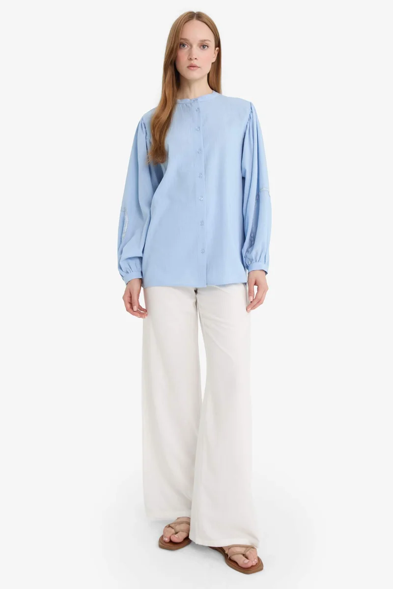 ديفاكتو Relax Fit Long Sleeve Shirt Tunic