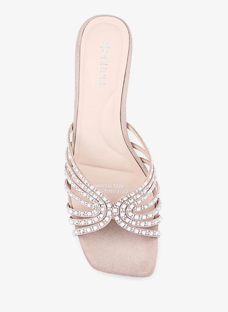 Cuple Grey Women Flat Slide Sandals for Women | Best Price UAE