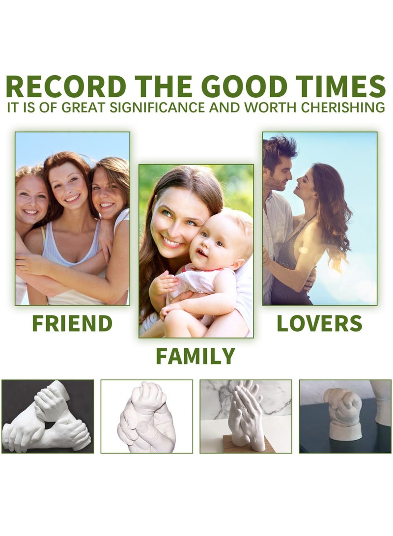 إيلهو مجموعة صب الأيدي، مجموعة صب تمثال الجص DIY ومجموعات صب اليد لحفلات الزفاف والأصدقاء والذكرى السنوية ومجموعة صب اليد لأنشطة العطلات ومثالية لأفكار هدايا الزوجين - Image 4