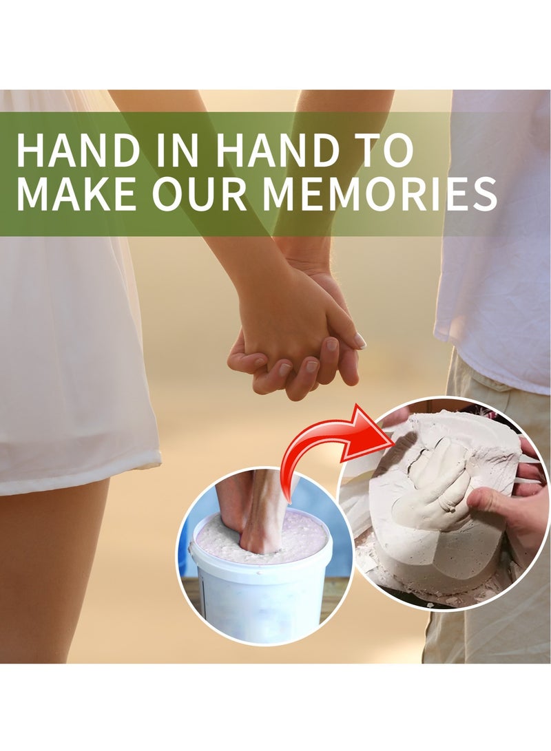 إيلهو مجموعة صب الأيدي، مجموعة صب تمثال الجص DIY ومجموعات صب اليد لحفلات الزفاف والأصدقاء والذكرى السنوية ومجموعة صب اليد لأنشطة العطلات ومثالية لأفكار هدايا الزوجين - Image 2