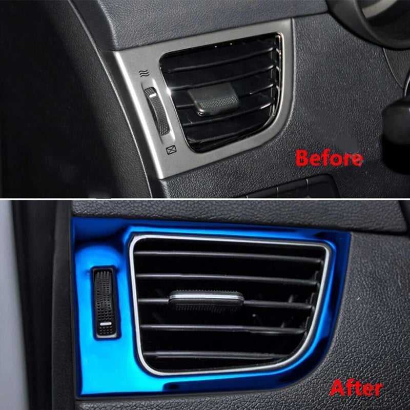 QASULER 2Pcs Blue Car Dashboard Air Vent Trim for Hyundai Elantra - Image 5