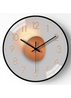 Generic [8 inch 20cm] Modern simple home light and shadow wall clock living room fashion creative light luxury Internet celebrity clock  - Image 2