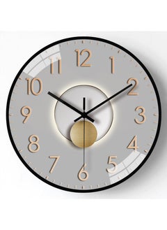 Generic [8 inch 20cm] Modern simple home light and shadow wall clock living room fashion creative light luxury Internet celebrity clock  - Image 4
