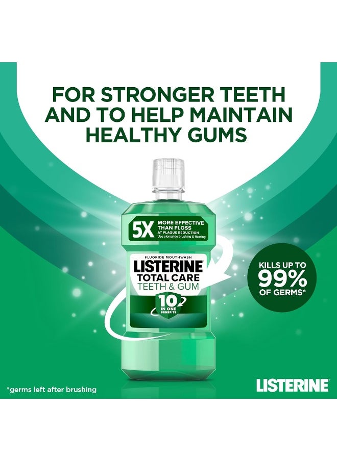 Listerine Listerine Total Care Teeth and Gum Mouthwash (500ml), 10-in-1 Benefit Mouthwash for Total Oral Care, Gum Mouthwash to Maintain a Clean and Healthy Mouth  - Image 2