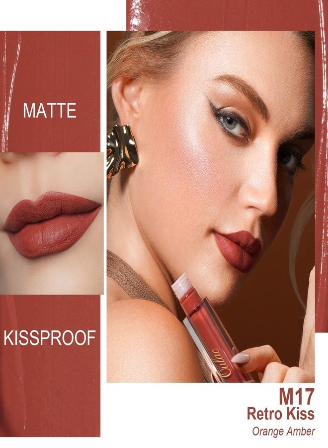 Oulac Kissproof Matte Liquid Lipstick - 4.5 ml - Retro Kiss M17 - Image 3