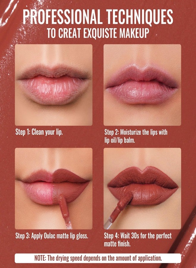 Oulac Kissproof Matte Liquid Lipstick - 4.5 ml - Retro Kiss M17 - Image 5