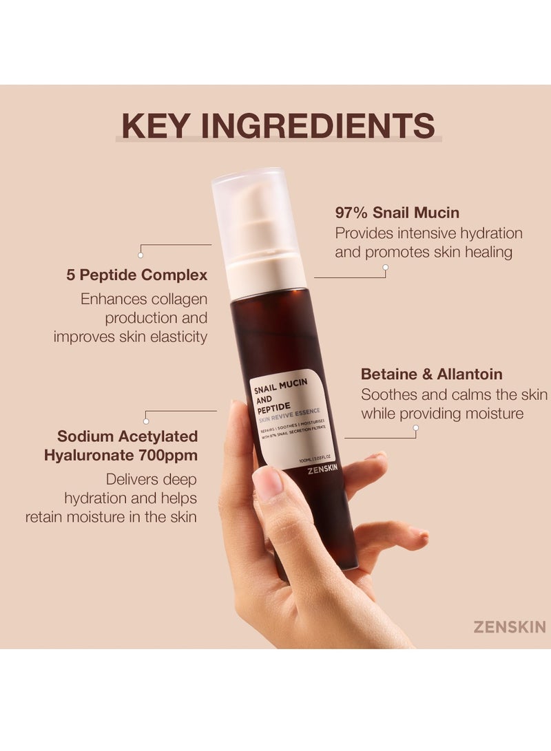 ZENSKIN Snail Mucin & Peptide Skin Revive Essence - Image 5