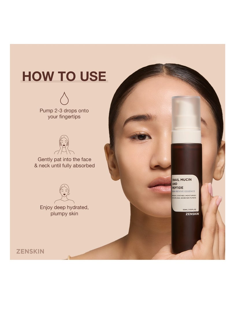 ZENSKIN Snail Mucin & Peptide Skin Revive Essence - Image 4