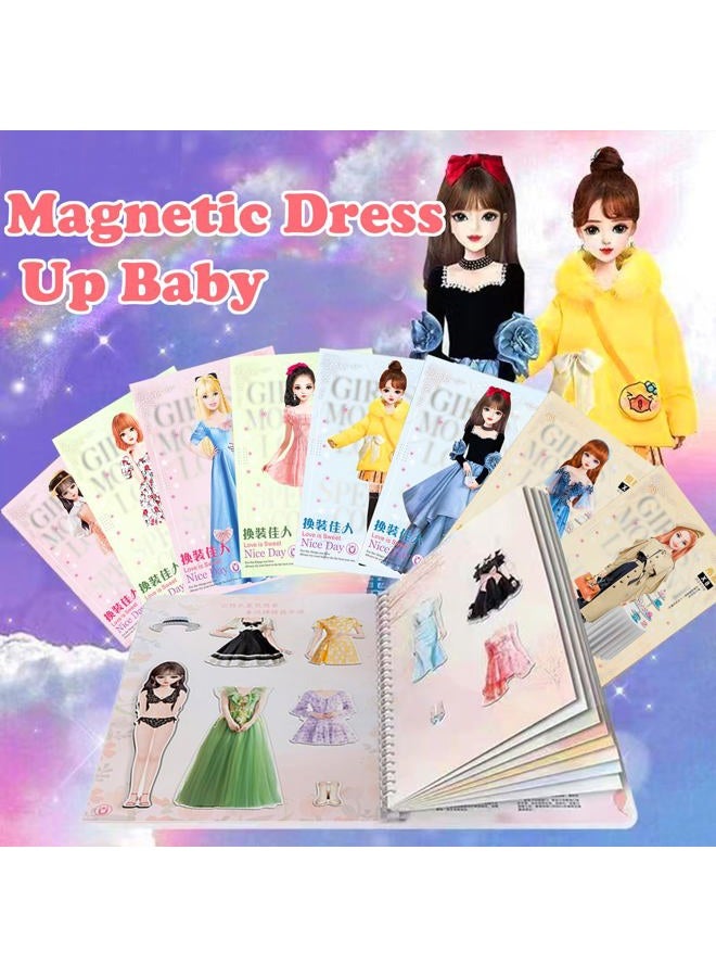 Daniel Axel Magnetic Princess Dress Up Paper Doll Pretend Play Toys Magnet People Clothes Puzzles Game for 3+ Year Old Girls Toddler,Preschool Learning Created Imagine Set Birthday Gift (G Set) - Image 2