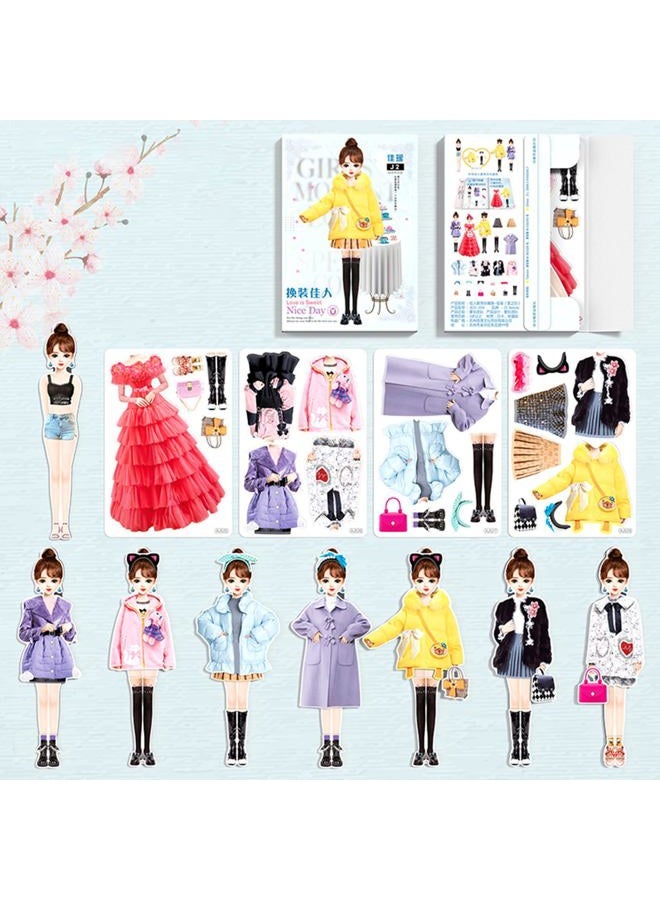 Daniel Axel Magnetic Princess Dress Up Paper Doll Pretend Play Toys Magnet People Clothes Puzzles Game for 3+ Year Old Girls Toddler,Preschool Learning Created Imagine Set Birthday Gift (G Set) - Image 1
