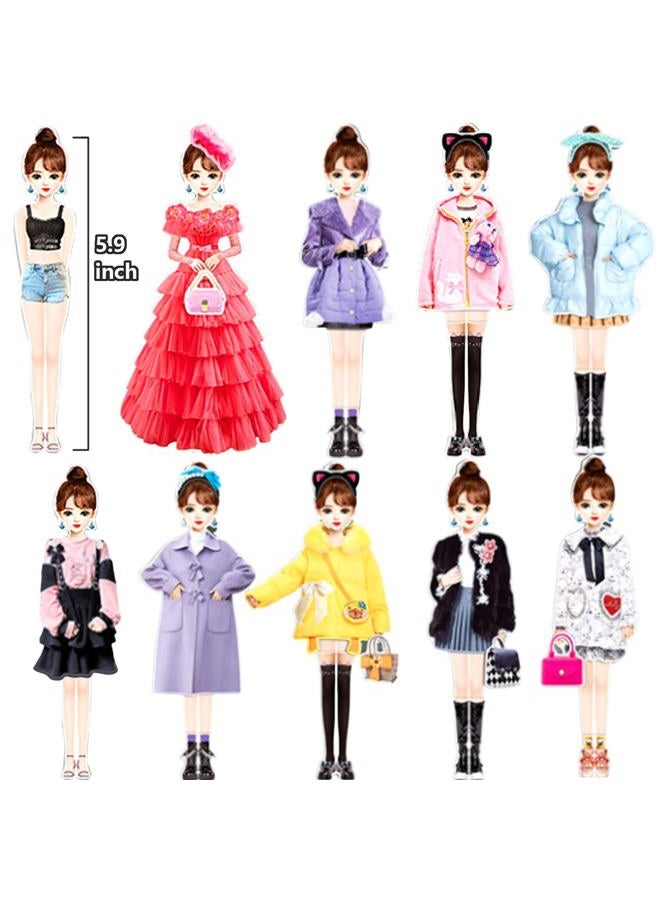 Daniel Axel Magnetic Princess Dress Up Paper Doll Pretend Play Toys Magnet People Clothes Puzzles Game for 3+ Year Old Girls Toddler,Preschool Learning Created Imagine Set Birthday Gift (G Set) - Image 4