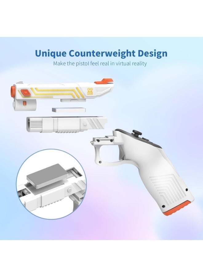 AMVR VR Gun Stock Attachment Compatible with Meta/Oculus Quest 3S/Quest 3 Accessories, Weighted Grip Feels Real in FPS Game, VR Accessories for Anti-Slip Handle Shell Protective Case - Image 2