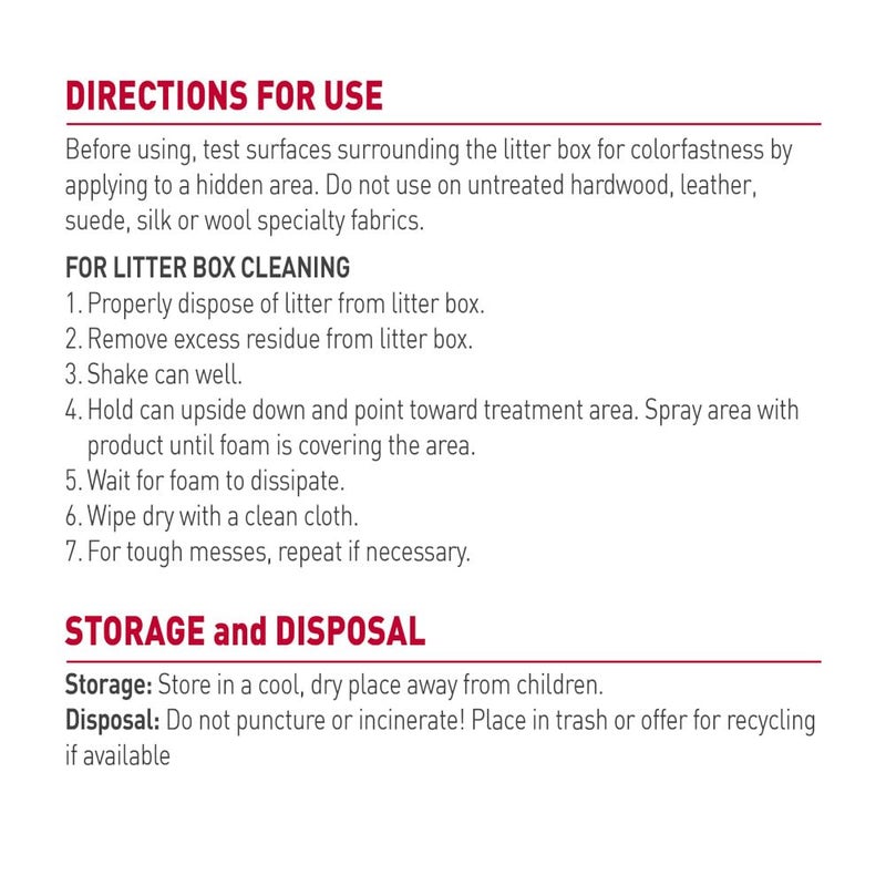 Nature's Miracle Foam Litter Box Cleaner, Tough on Cat Urine Odors, Enzymatic Formula, 17.5 oz - Image 3