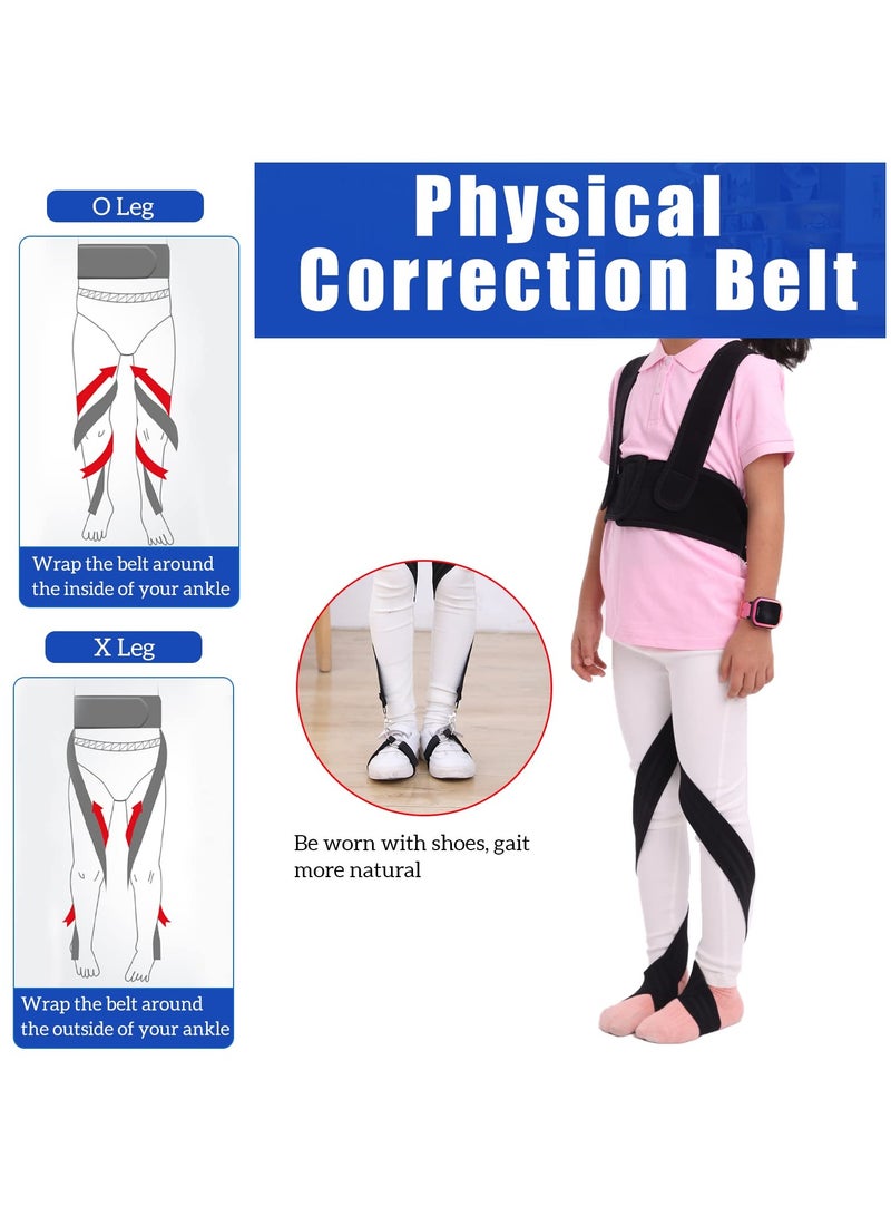 سيوسي شريط مصحح وضعية الساق ، حزام تصحيح الساقين O/X لليوم والليل ، حزام الأطفال الخفيف الوزن ، الأسود (كبير) - Image 3