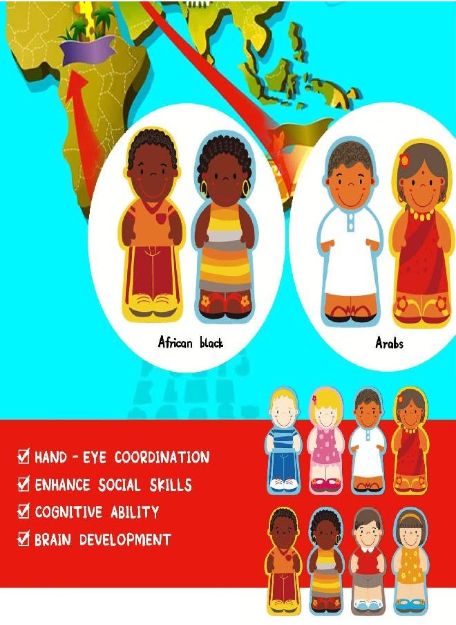 Wooden Puzzle for Toddlers 1-3, Children of The World Racial Cognition Dress-up Peg Puzzle Educational Toys, 24 Pieces Mix and Match Boys and Girls Multicultural Diversity Toys for Kids - pzsku/Z1239061276BBEE33B513Z/45/_/1686917087/67bc7f79-10fe-46f2-8e3f-700b4480f2ee