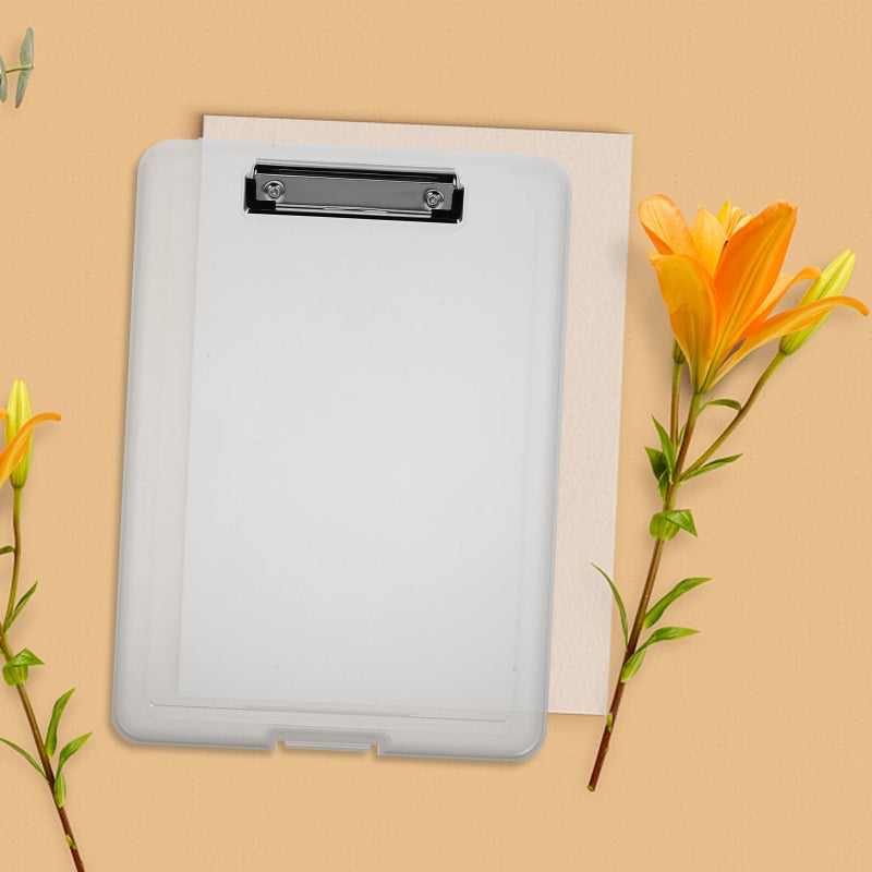 Clipboard Clip Boards With Storage Compartment Heavy Duty Document Case Box With Low Profile Clip For Home Office A4 Size - Image 5