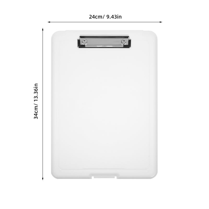 Clipboard Clip Boards With Storage Compartment Heavy Duty Document Case Box With Low Profile Clip For Home Office A4 Size - Image 3