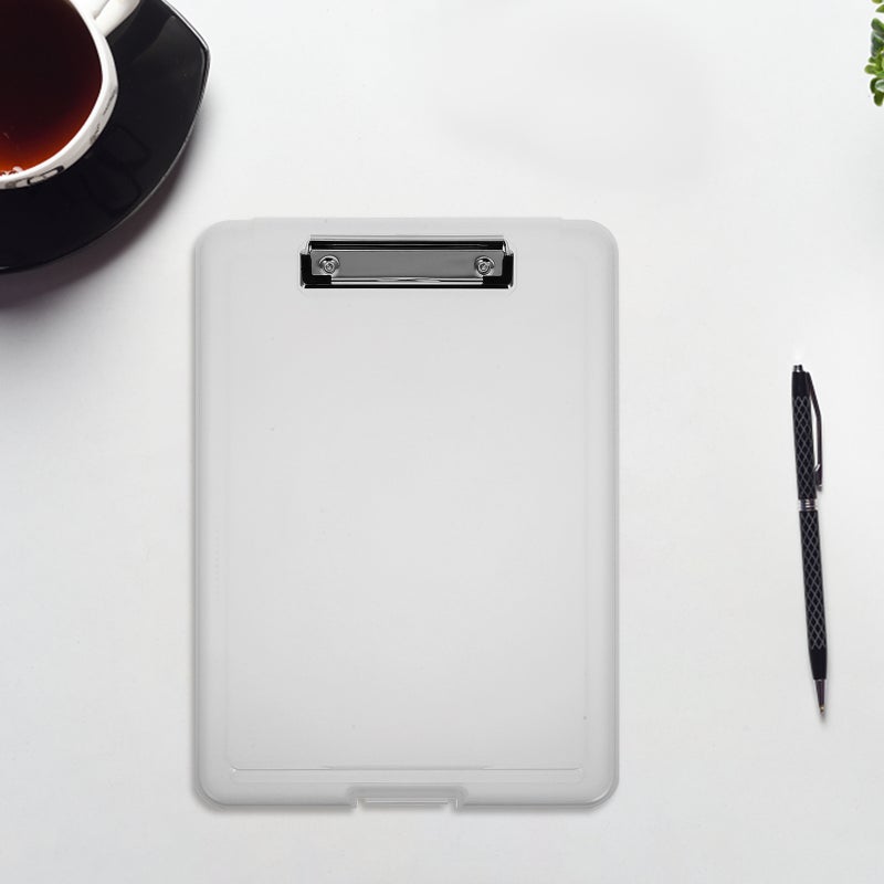 Clipboard Clip Boards With Storage Compartment Heavy Duty Document Case Box With Low Profile Clip For Home Office A4 Size - Image 4