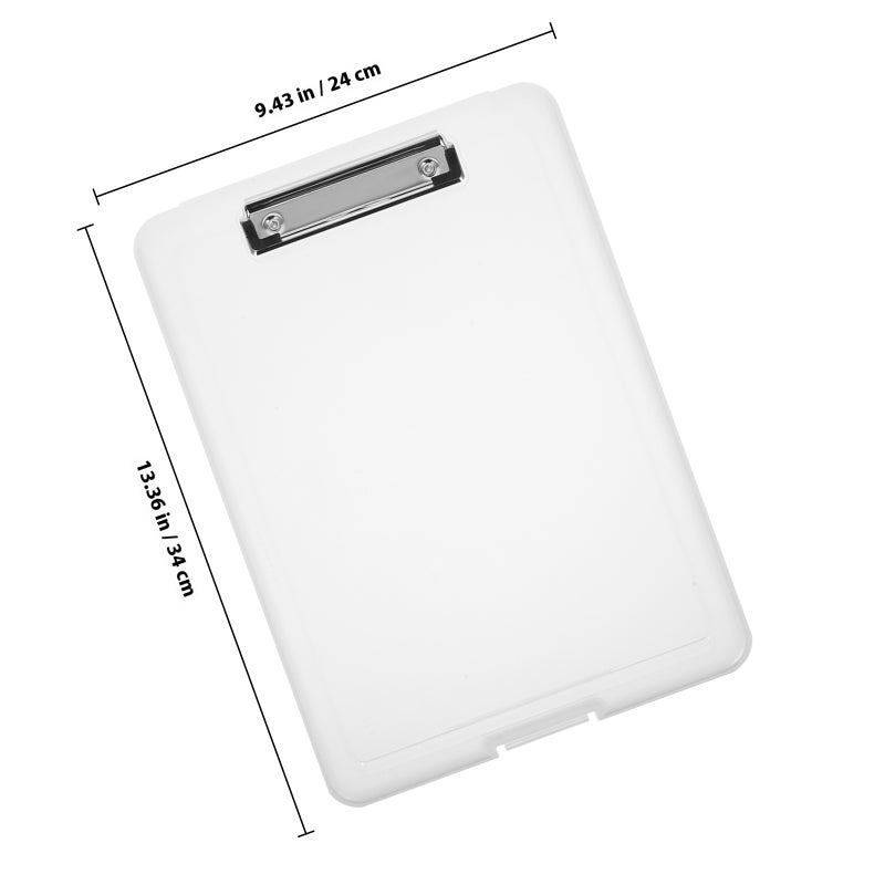Clipboard Clip Boards With Storage Compartment Heavy Duty Document Case Box With Low Profile Clip For Home Office A4 Size - Image 2