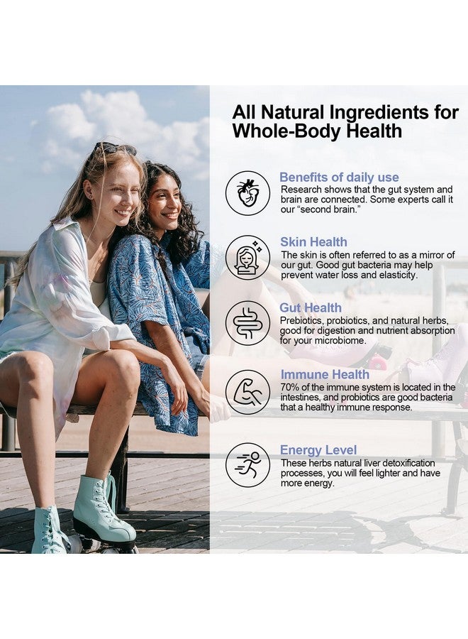 Dmeisy Probiotics for Women and Men, 300 Billion CFU 24 Strains Probiotics + 15 Organic Herbs Prebiotics Blend, Shelf Stable Gut Health Supplement for Digestive Immune & Whole-Body Health, 2 Month Supply - Image 4