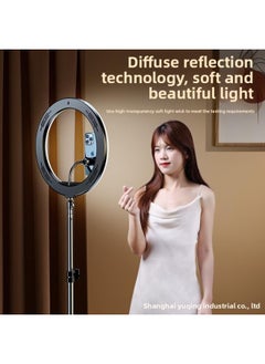 General Desktop Photography Special Light Lamp Supplement Bracket Main Soft Light Photography Arrangement Live Shooting Broadcast Small Fill Light Straight-Light Source Color:1.7m 【dual Camera】 + 26cm Beaut  - Image 3