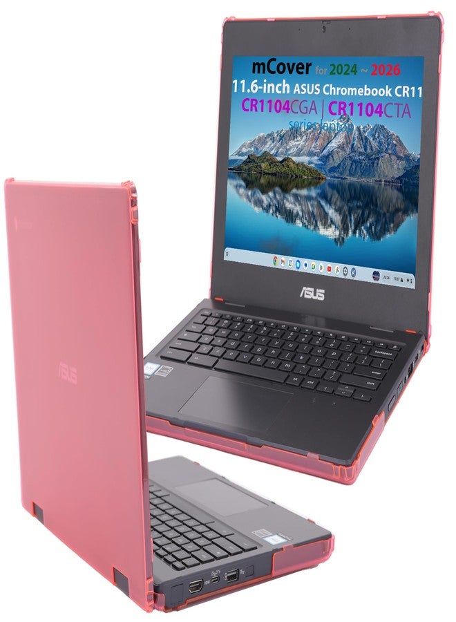 mCover ONLY Compatible with ASUS Chromebook CR11 (CR1104CGA or CR1104CTA) Series Laptops 11.6" (NOT FOR ANY OTHER ASUS MODELS) (Pink) - Image 1