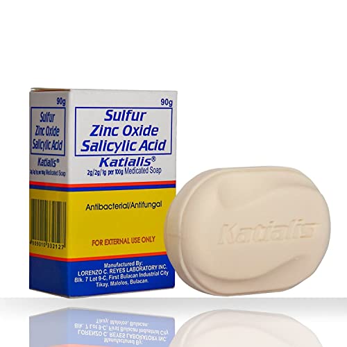 Katialis KATIALIS SOAP Sulfur Zinc Oxide Salicylic Acid Anti Fungal Anti Bacterial Soap 90 grams 