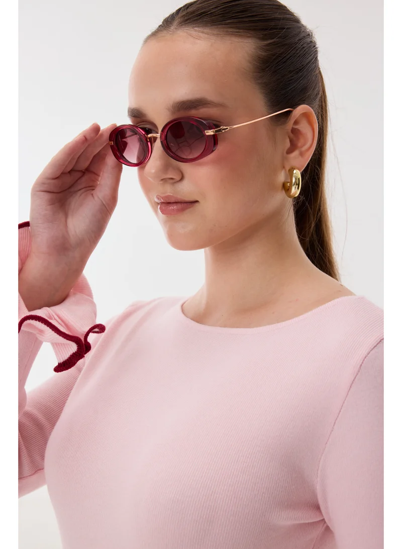 Ashita Fernandes Boat Neck Body-Skimming Milano Knit Short Dress with Ruffle Detail – Baby Pink