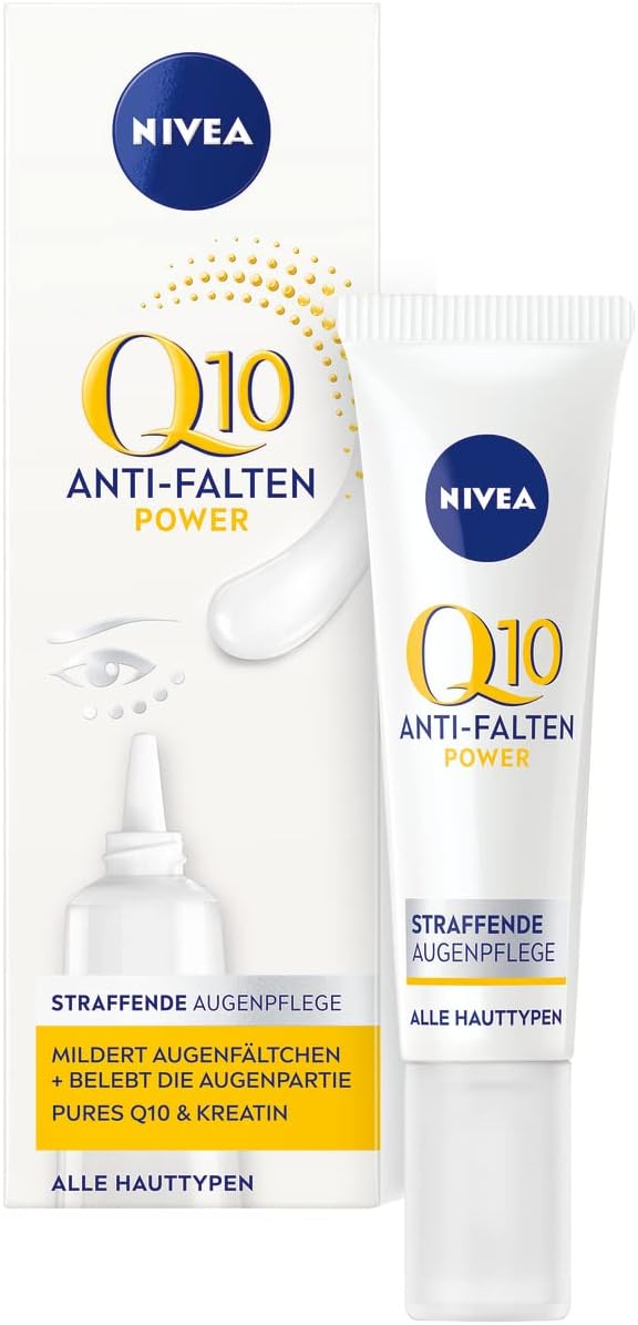 NIVEA Q10 Power AntiWrinkle Firming Eye Care for YoungerLooking Skin 1 Pack 1 x 15 ml Moisturising Eye Cream for Normal Skin