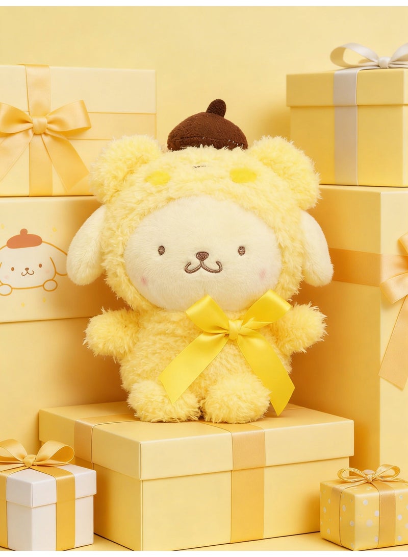 Sanrio 1 Pc 15cm Sanrio Pom Pom Purin Plush Toy, Soft Stuffed Cartoon Anime Plushie, Cute Home Decor & Soothing Doll, Perfect Gift for Girls (Yellow) - Image 1