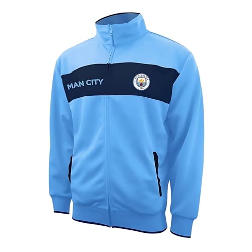 Icon Sports Officially Licensed Manchester City FC Soccer Track Jacket - Unisex Adult - MC52TJ Light Blue M - Image 2