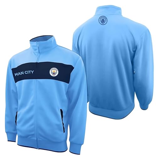 Icon Sports Officially Licensed Manchester City FC Soccer Track Jacket - Unisex Adult - MC52TJ Light Blue M - Image 4