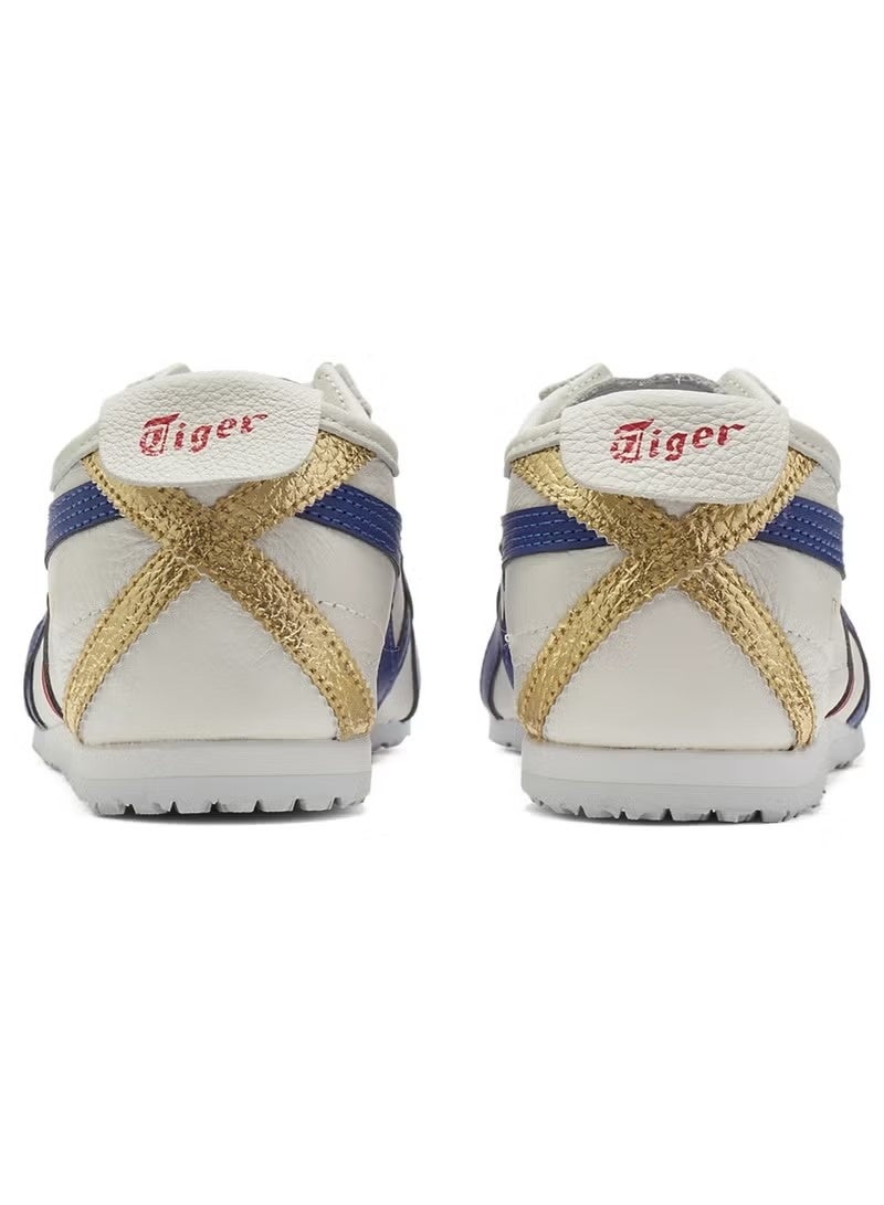 أونيتسوكا تايجر TigerStep Mexico 66 "أبيض/أزرق/ذهبي" – أحذية كاجوال مستوحاة من الطراز القديم للجنسين | خفيفة الوزن وأنيقة - Image 3