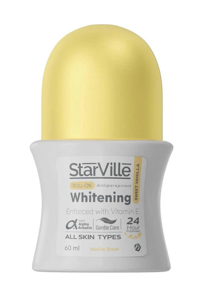 starville ستارفيل رول أون لتفتيح البشرة مع فيتامين E فانيلا حلوة 60 مل