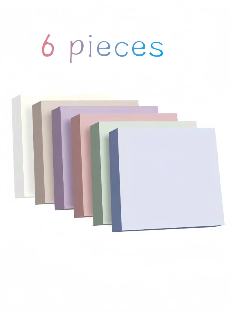 Generic 600 Sheets Sticky Notes - 6 Pads of 100 Sheets Each, 3x3 Inch Pastel Colors, Strong Adhesive, No Residue, Reusable Notes for Office, School, and Home  - Image 1