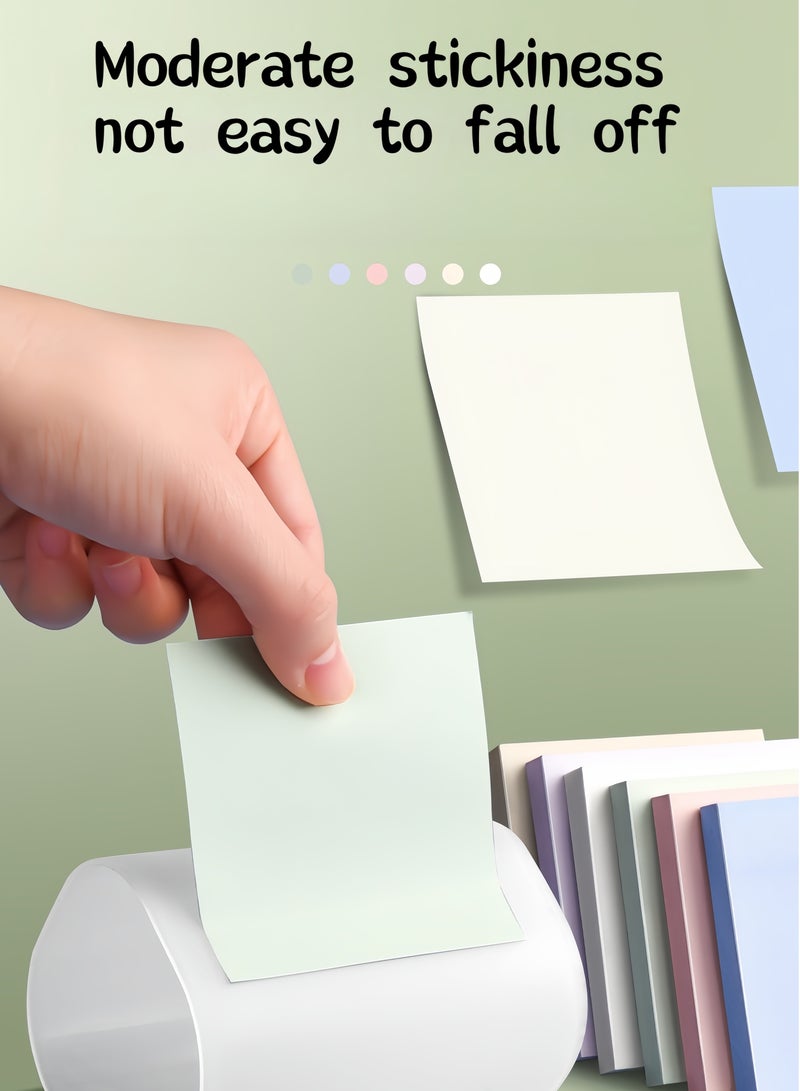 Generic 600 Sheets Sticky Notes - 6 Pads of 100 Sheets Each, 3x3 Inch Pastel Colors, Strong Adhesive, No Residue, Reusable Notes for Office, School, and Home  - Image 3