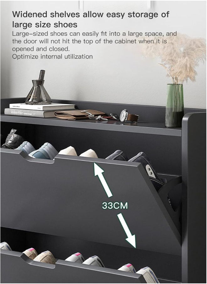 Generic SHARPDO Household Simple External Tipping Bucket Ultra-Thin Shoe Cabinet  - Image 5