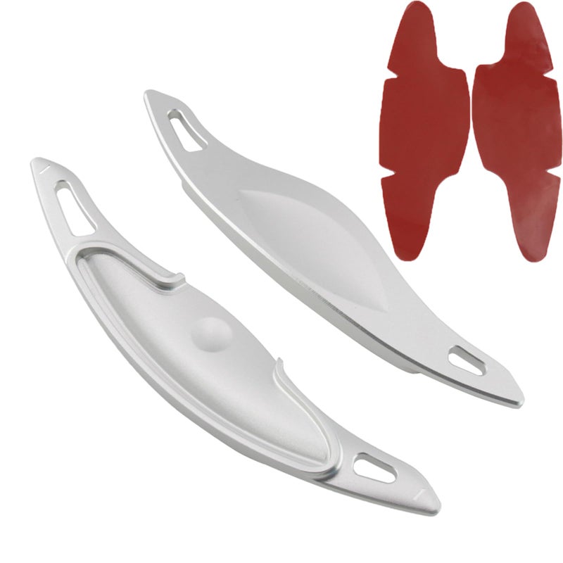 sumaikeji Aluminum alloy steering wheel shift paddle extension sticker auto parts For Hyundai Elantra N LineElantra GT N LineElantra NKona NVeloster N silver - Image 2